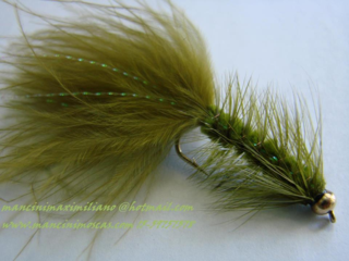 Bead Head Woolly Bugger Oliva (Varios Colores)