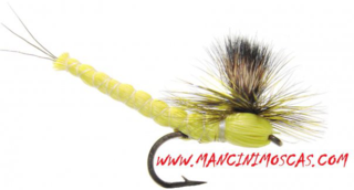 Parachute Extended Body Mayfly Amarilla