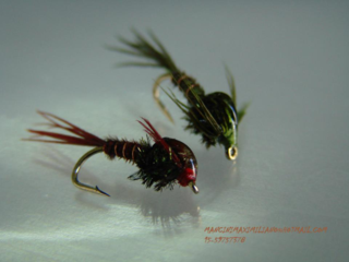Pheasant Tail Olive/Red